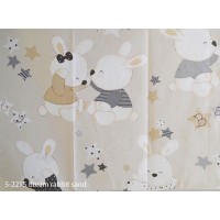 Ύφασμα παιδικό με το μέτρο Dream rabbit sand 5-2215