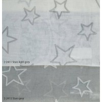 Κουρτίνες σετ γάζα με το μέτρο Stars grey 5991