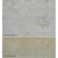 Κουρτίνες σετ γάζα με το μέτρο Stars moca 5991