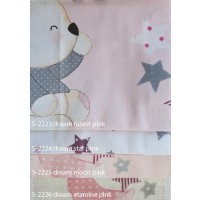 Παιδικές κουρτίνες σετ με το μέτρο Dream pink 5985