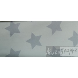 Ύφασμα βαμβακοσατέν με αστέρια grey magie 5-2001
