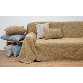 Ριχτάρια ζακάρ Double face chenille Anna Riska 1443 μπεζ
