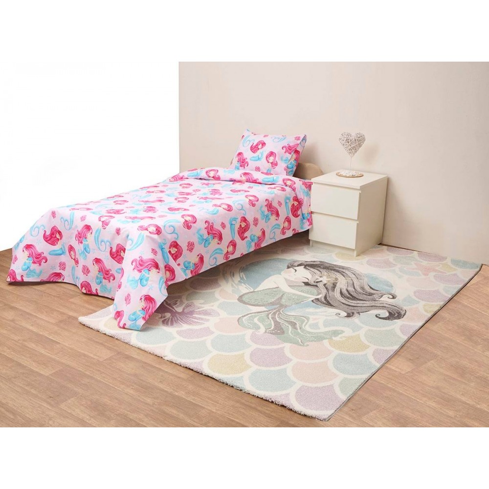 Σετ Παπλωματοθήκη ημίδιπλη Γοργόνα Viopros 180x240