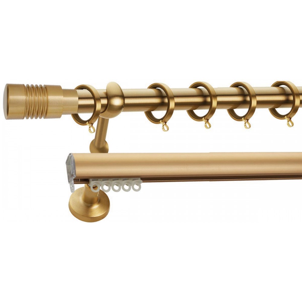 Κουρτινόξυλο διπλό οβάλ ορο ματ Easy Line E0436 Φ25mm