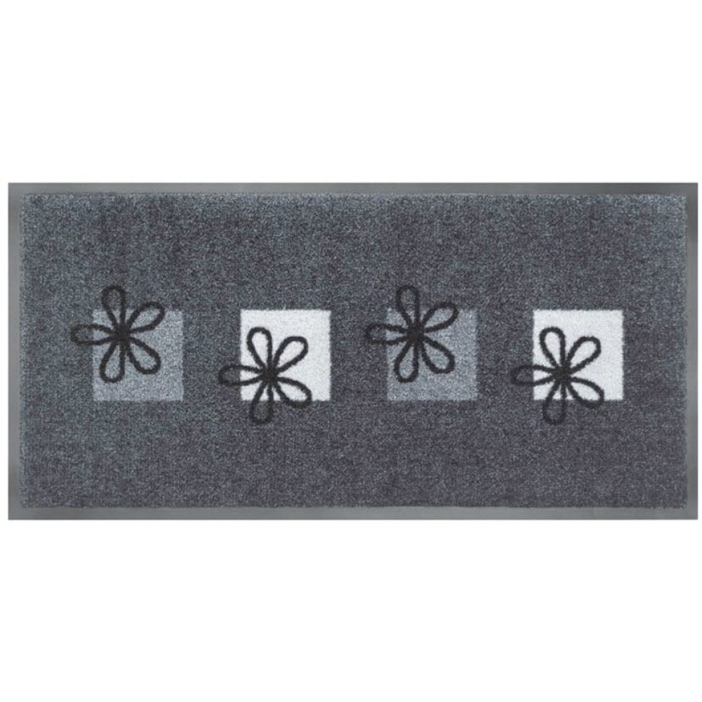  Χαλάκια εισόδου Emotion XS 527 flowers grey 40x80cm