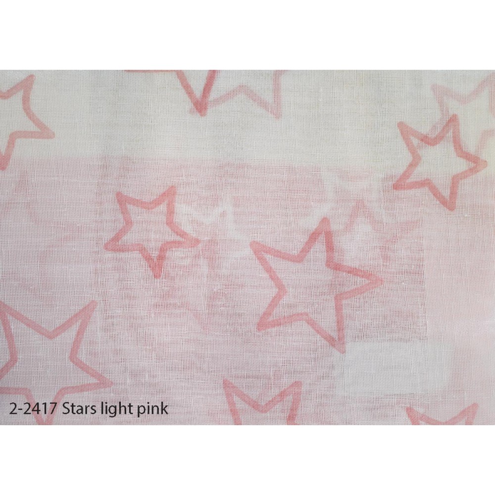 Κουρτίνα εφηβική με το μέτρο Stars light pink 2-2417