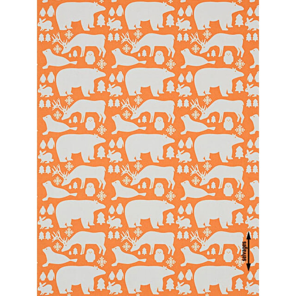 Ύφασμα παιδικό με το μέτρο Zoo orange 2-4098
