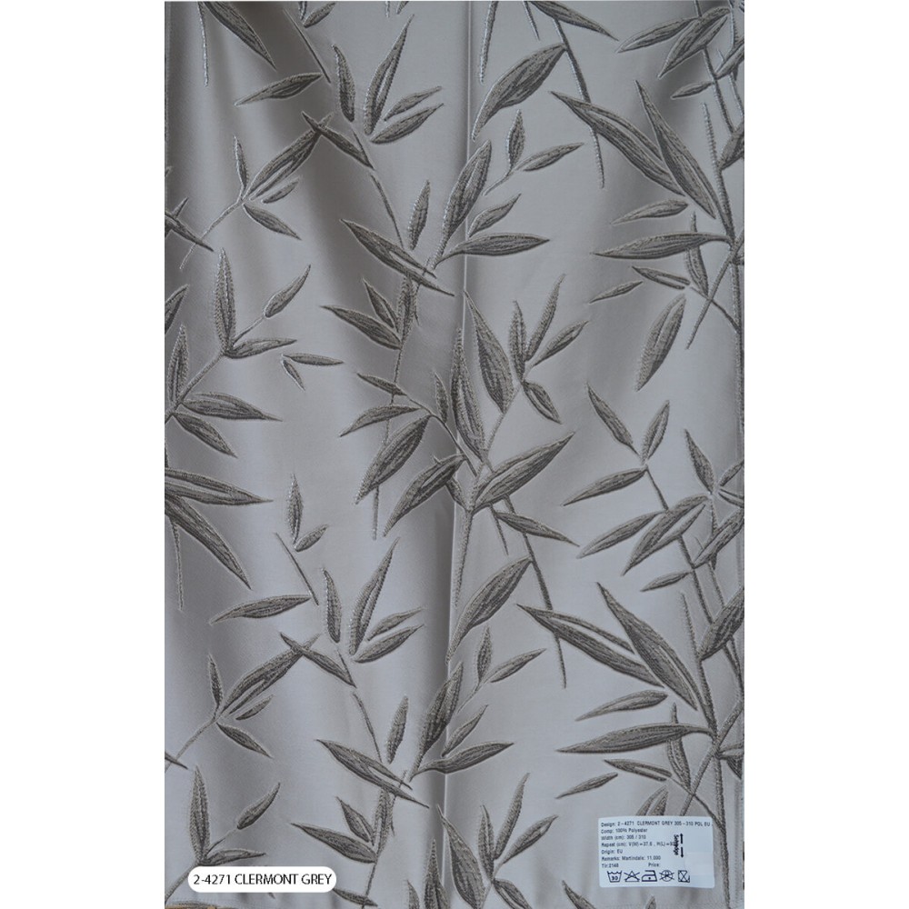 Ύφασμα κουρτίνας ζακάρ 2-4271 Clermont grey