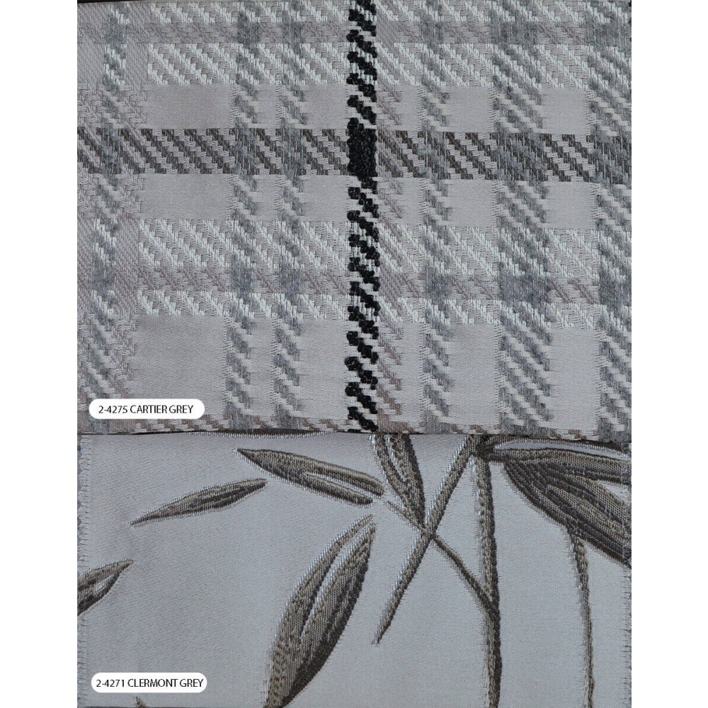 Υφάσματα ζακάρ συνδυαζόμενα Clermont - Cartier grey