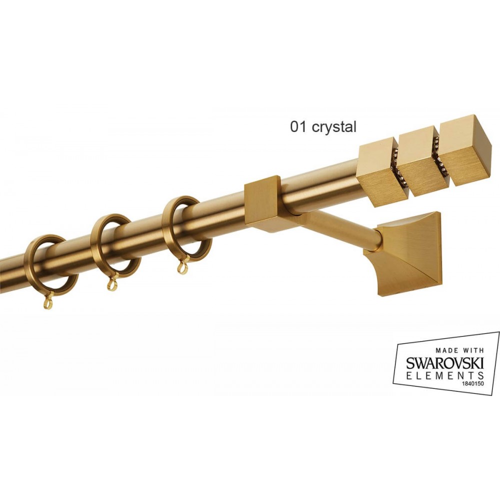 Κουρτινόξυλο μονό ορο ματ Zogometal CR4131 Φ25mm Asfour