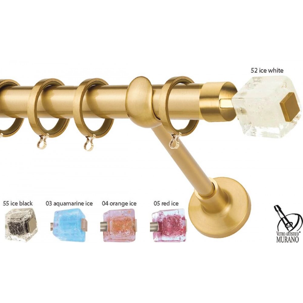 Κουρτινόξυλο μονό ορο ματ Zogometal Prestige collection PR4058 Φ25mm Murano