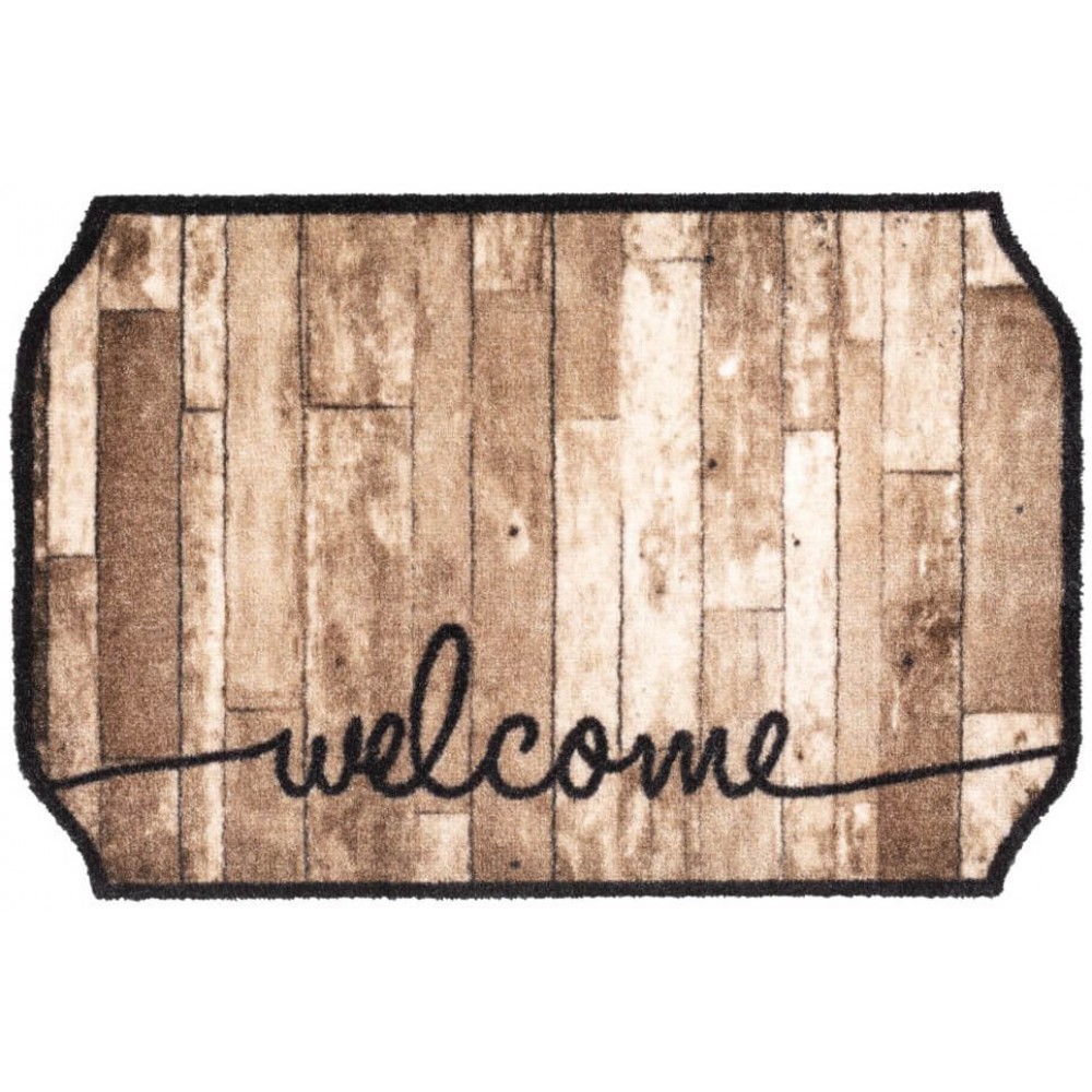 Χαλάκια εισόδου Prestige Shape 008 welcome wood octagon 50x75cm