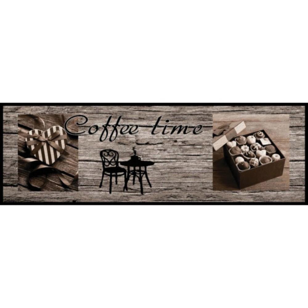 Χαλάκια κουζίνας cook & wash 642 coffe time wood 50x150cm