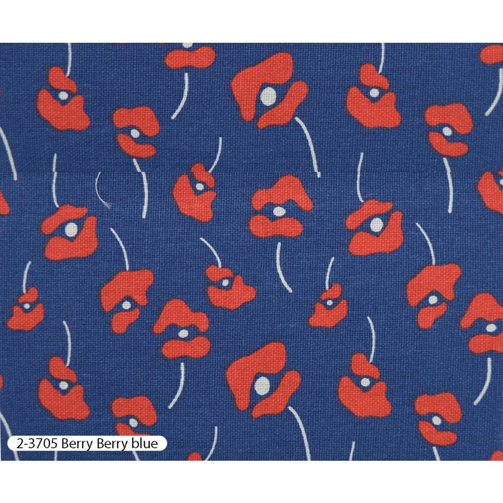 Ύφασμα εμπριμέ Berry Berry 2-3705 Blue με το μέτρο