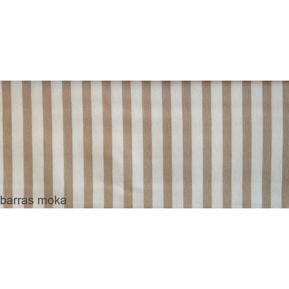 Ύφασμα λονέτα με το μέτρο Estampada Barras moka