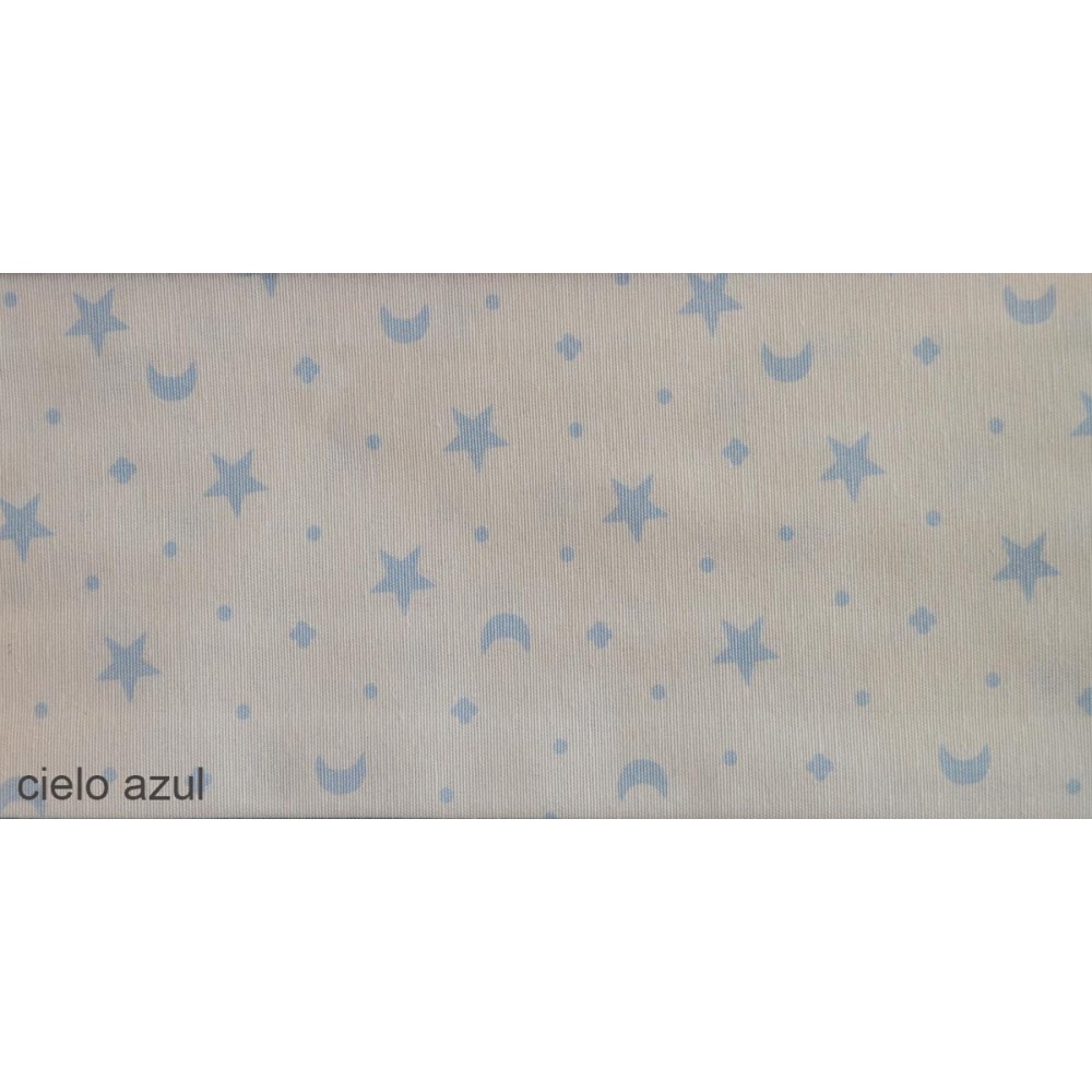 Ύφασμα λονέτα με το μέτρο Estampada Cielo azul