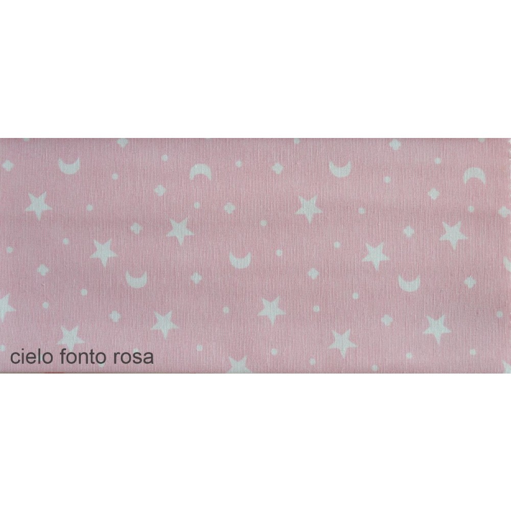 Ύφασμα λονέτα με το μέτρο Estampada Cielo fonto rosa
