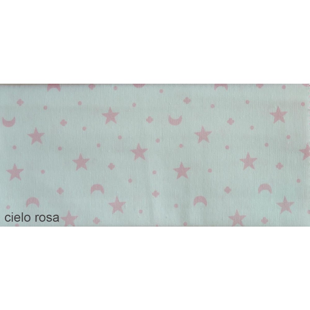 Ύφασμα λονέτα με το μέτρο Estampada Cielo rosa