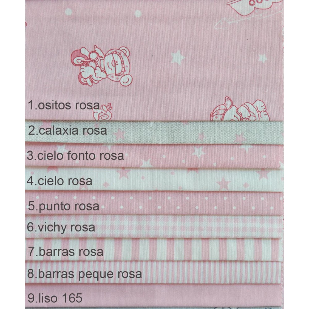 υφάσματα estampada rosa