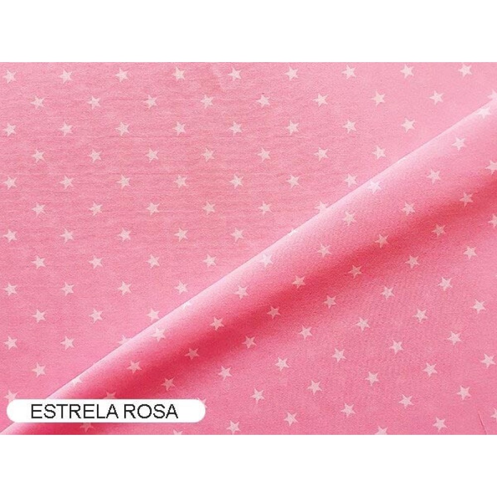 Ύφασμα παιδικό αστεράκια Estrela Rosa με το μέτρο 