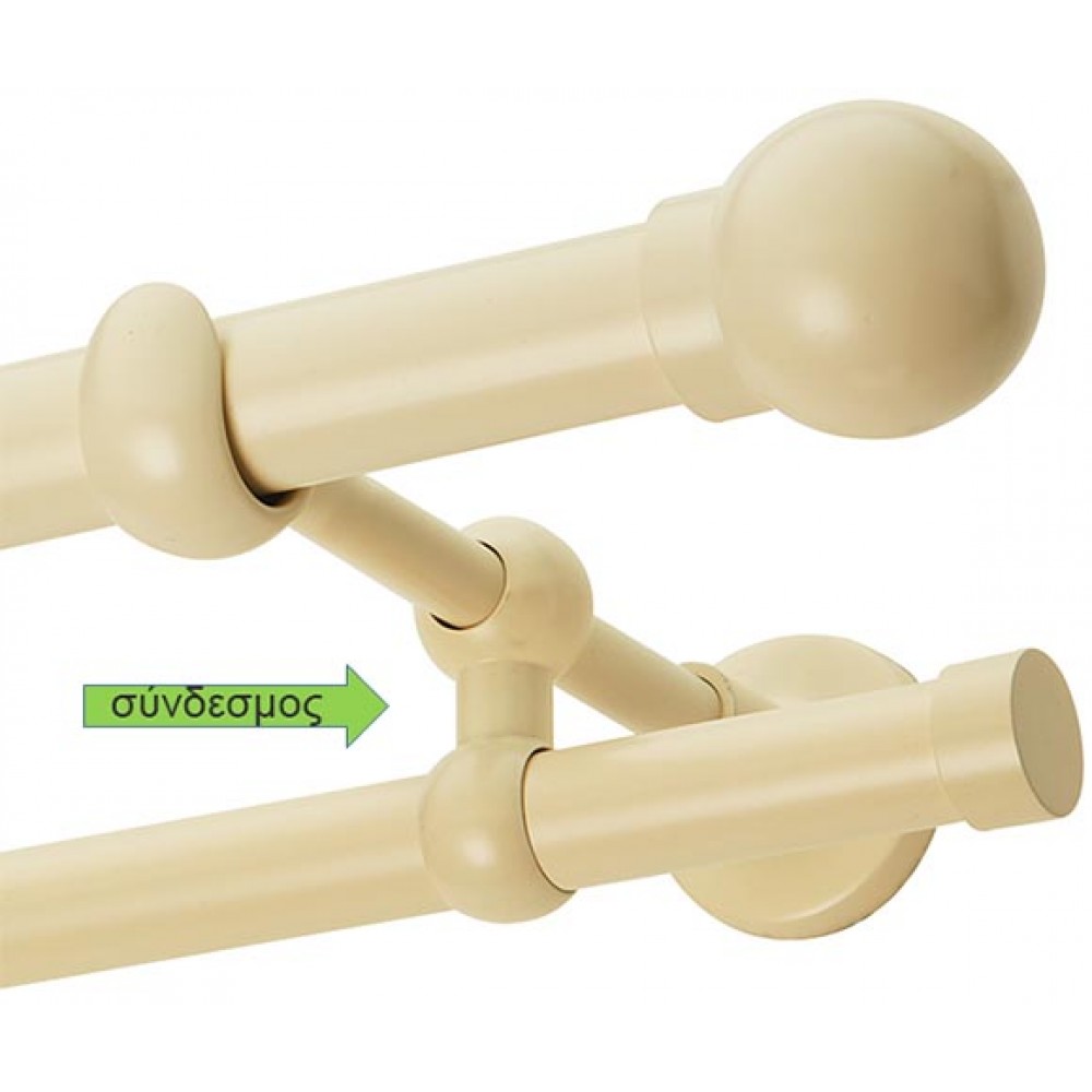 Σύνδεσμος beige μεταλλικός για Φ20mm