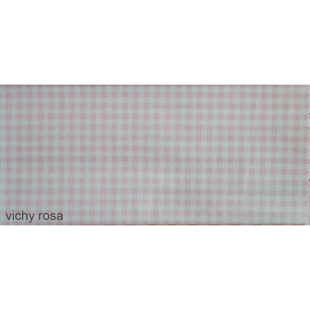 Ύφασμα λονέτα με το μέτρο Estampada Vichy rosa