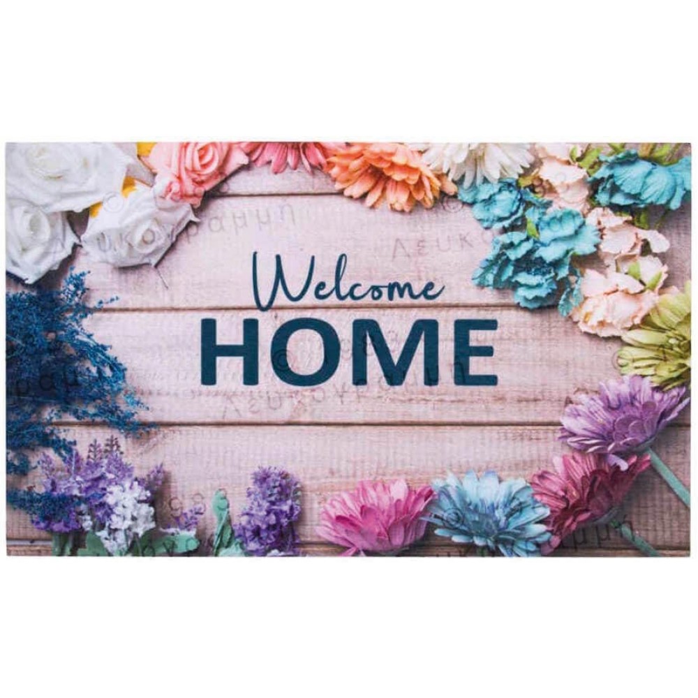Χαλάκια εισόδου Callery 012 welcome home flowers 45x75cm