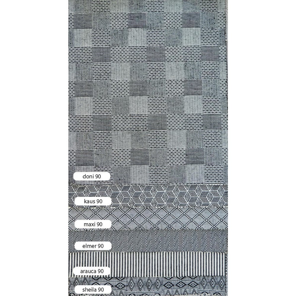 Υφάσματα ζακάρ γεωμετρικά Geo black 280cm