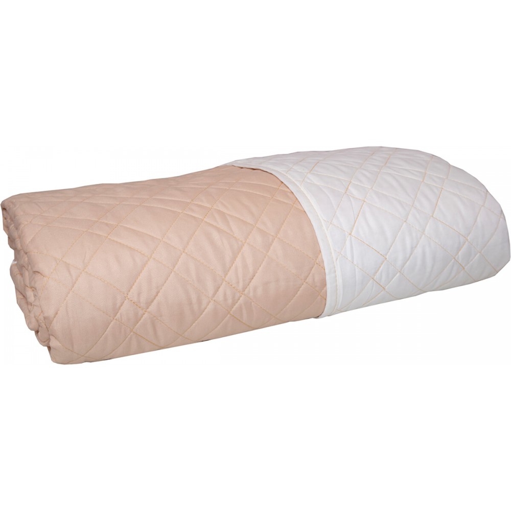 Κουβερλί δίχρωμο μονό Viopros Microfibre collection εκρού μπεζ 160x240