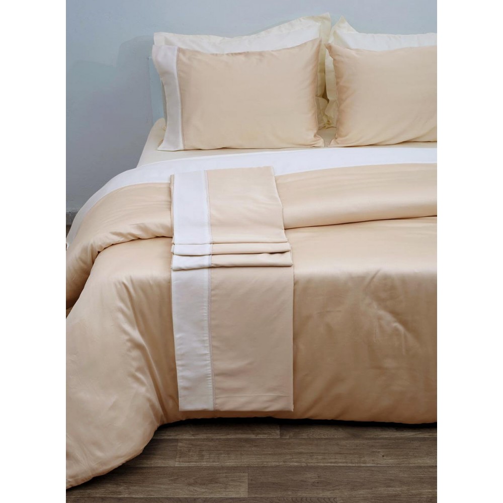 Κουβερλί υπέρδιπλα 2 όψεων Anna Riska Luxury 220x240 μπεζ/εκρού