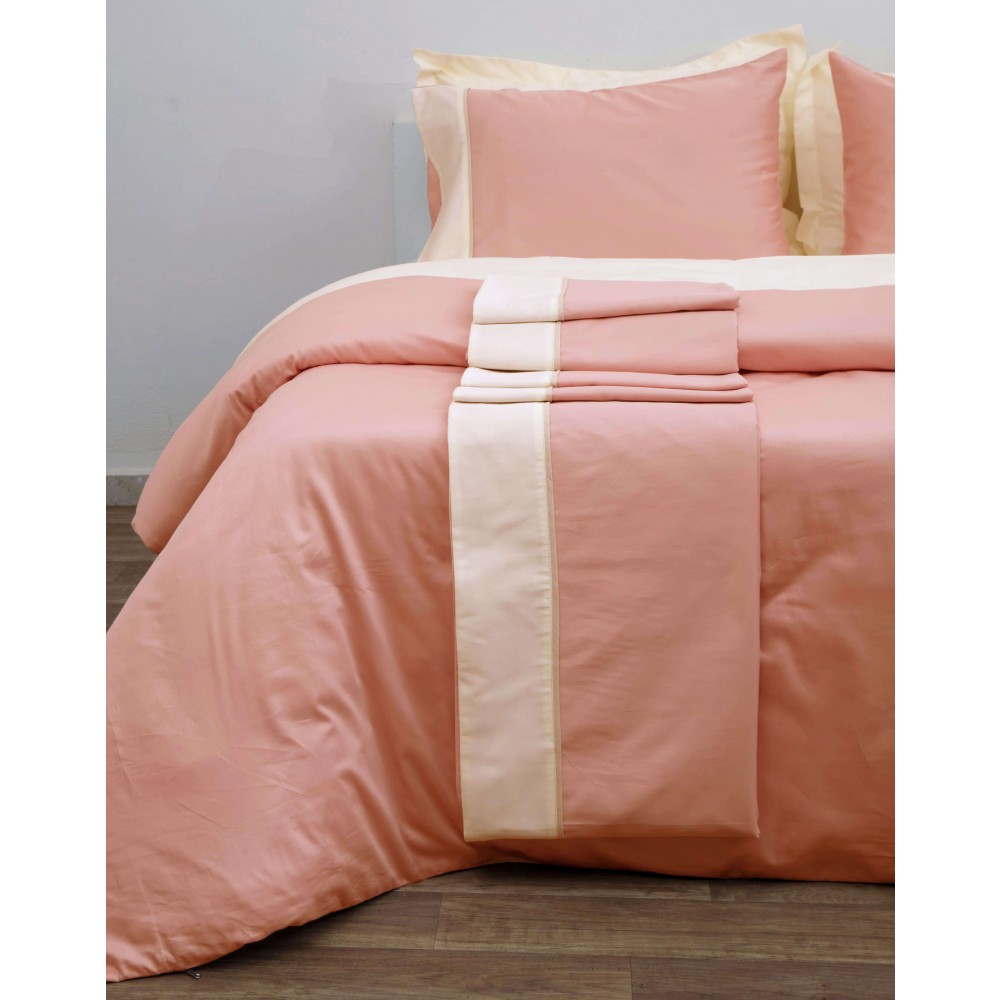 Παπλώματα υπέρδιπλα 2 όψεων Anna Riska Luxury 220x240 ροζ/μπεζ