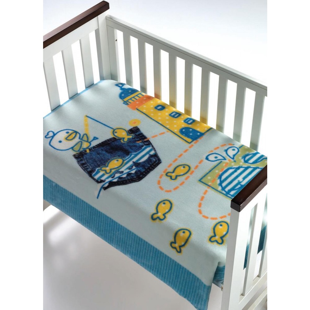 Κουβέρτα βρεφική αγκαλιάς Morven Magic Baby Blue 055-5 
