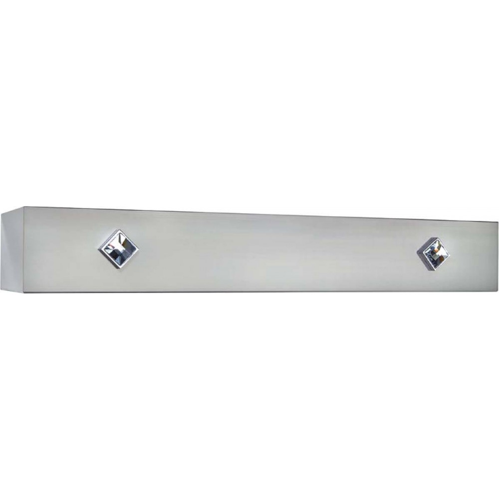 Κουρτινόξυλο μετώπη αλουμινίου inox - strass Anartisi ME44