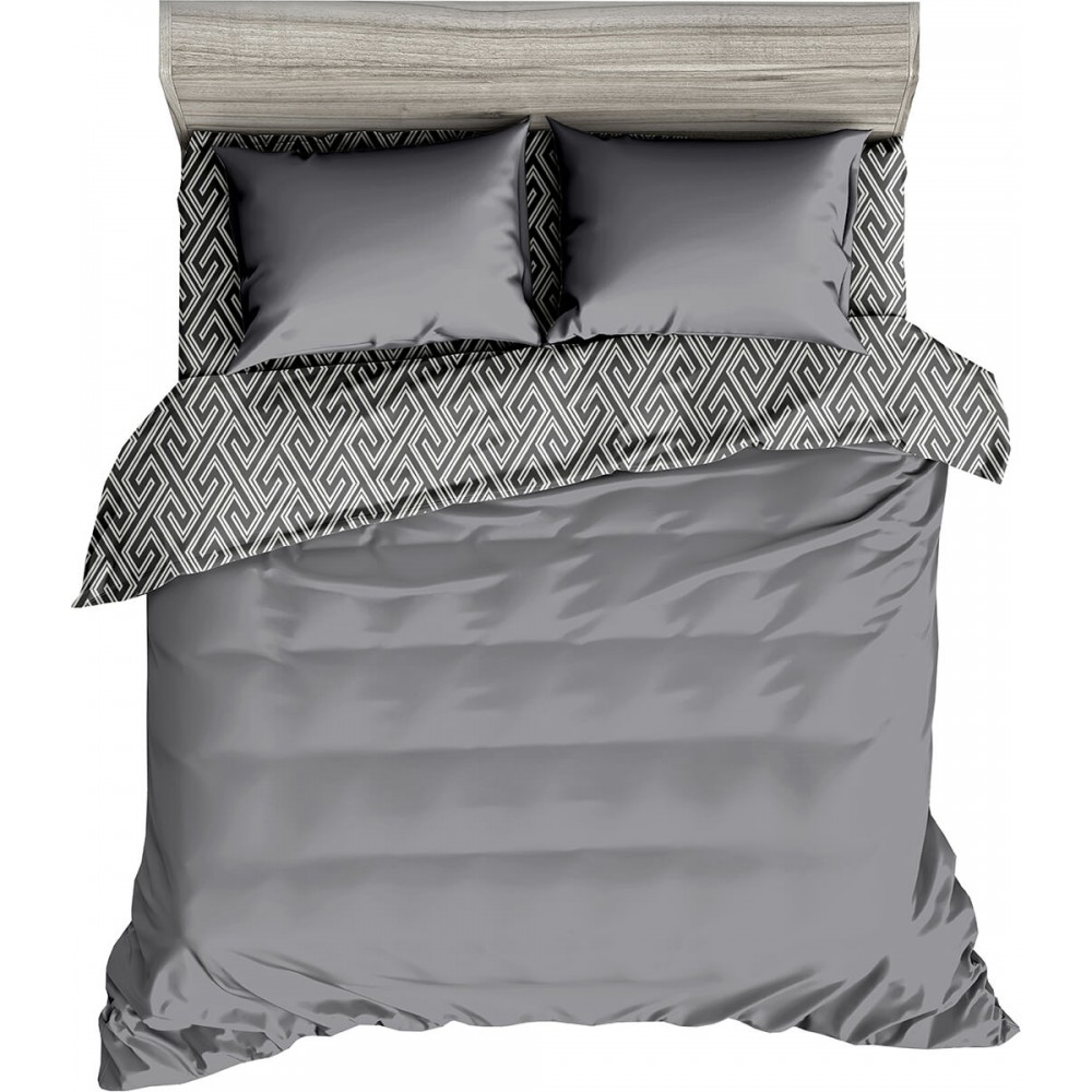 Πάπλωμα τυπωτό μονό Viopros Microfibre Collection 160x240 5304 γκρι