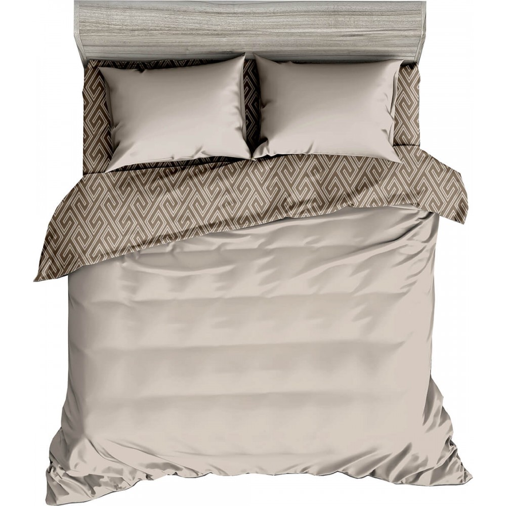 Πάπλωμα τυπωτό υπέρδιπλο Viopros Microfibre Collection 220x240 5304 μπεζ
