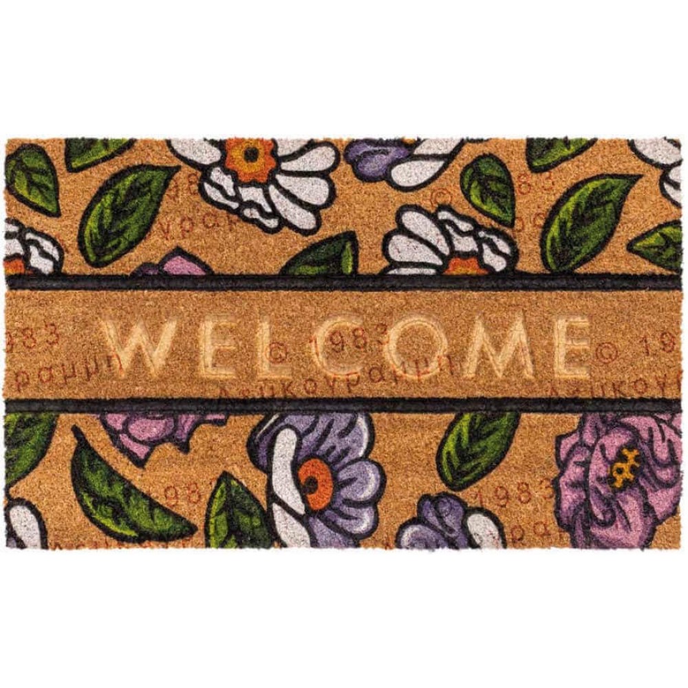 Χαλάκια εισόδου Ruco Style 009 Welcome Flowers Centre 45x75cm
