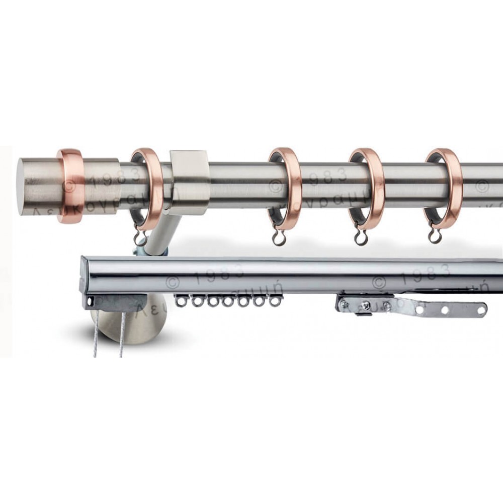 Κουρτινόξυλο διπλό by Enis Thira n.mat-copper 2078.82