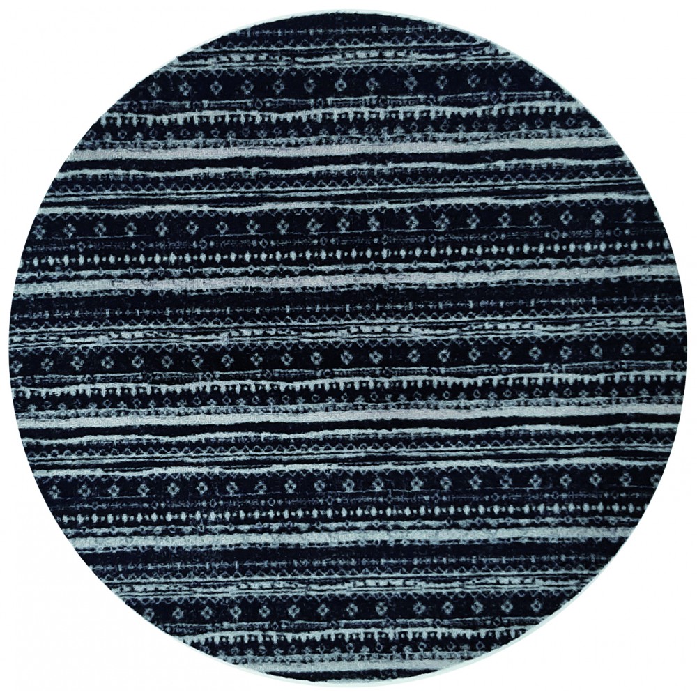 Χαλάκια στρογγυλά Universal 088 ethnic black Φ 100cm
