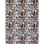 Ύφασμα velvet εμπριμέ με το μέτρο 2-4650 Atzeko Natural 2218 295cm