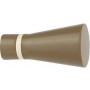 Άκρα-τέρματα κουρτινόξυλων Zogometal color more 4110 olive brown ivory