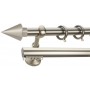 Κουρτινόξυλο διπλό οβάλ νίκελ ματ Easy Line E4146 Φ25mm
