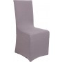 Ελαστικό κάλυμμα καρέκλας μακρύ Elegant Γκρι Viopros