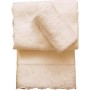 Πετσέτες σετ 3 τεμ. με δαντέλα Viopros Νο1 εκρού