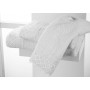 Πετσέτες σετ 3 τεμ. με δαντέλα Viopros Νο3 λευκές