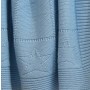 Κουβέρτα πλεκτή κούνιας σιέλ Anna Riska Joy 110x140cm