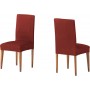 Ελαστικό κάλυμμα καρέκλας με πλάτη Atenas κεραμμυδί 50x50x60