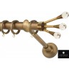 Κουρτινόξυλο μονό μπρονζέ Zogometal PR0433 Φ25mm Asfour 