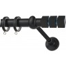 Κουρτινόξυλο μονό Μαύρο-Γαλάζιο Color more Zogometal Φ25mm CP0473