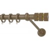 Κουρτινόξυλο μονό Καφέ-Λεμονί Color more Zogometal Φ25mm CP0473