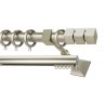Κουρτινόξυλο διπλό οβάλ νίκελ ματ Zogometal Prestige collection PR0473 Φ25mm